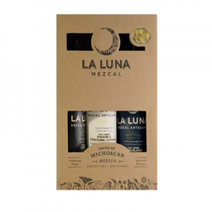 La Luna Mezcal Triple Pack Containing Tequilana, Cupreata, and Ensamble
